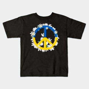 Peace Ukraine, Peace Sign Ukraine Kids T-Shirt